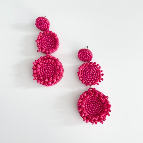 J. Crew Factory Jewelry - J. Crew Factory Beaded Statement Earrings (Wild Berry)